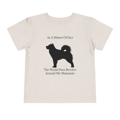Matter Of Fact Malamute Toddler Unisex Short Sleeve Crewneck Tee