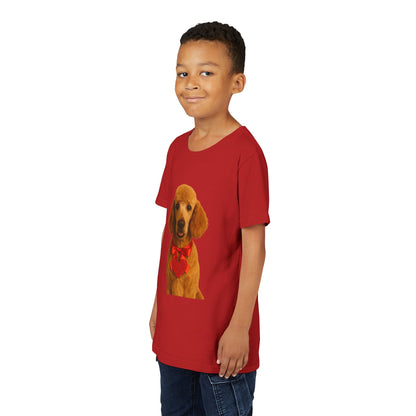 Cupid's Companion Poodle Youth Unisex Short Sleeve Crewneck Tee