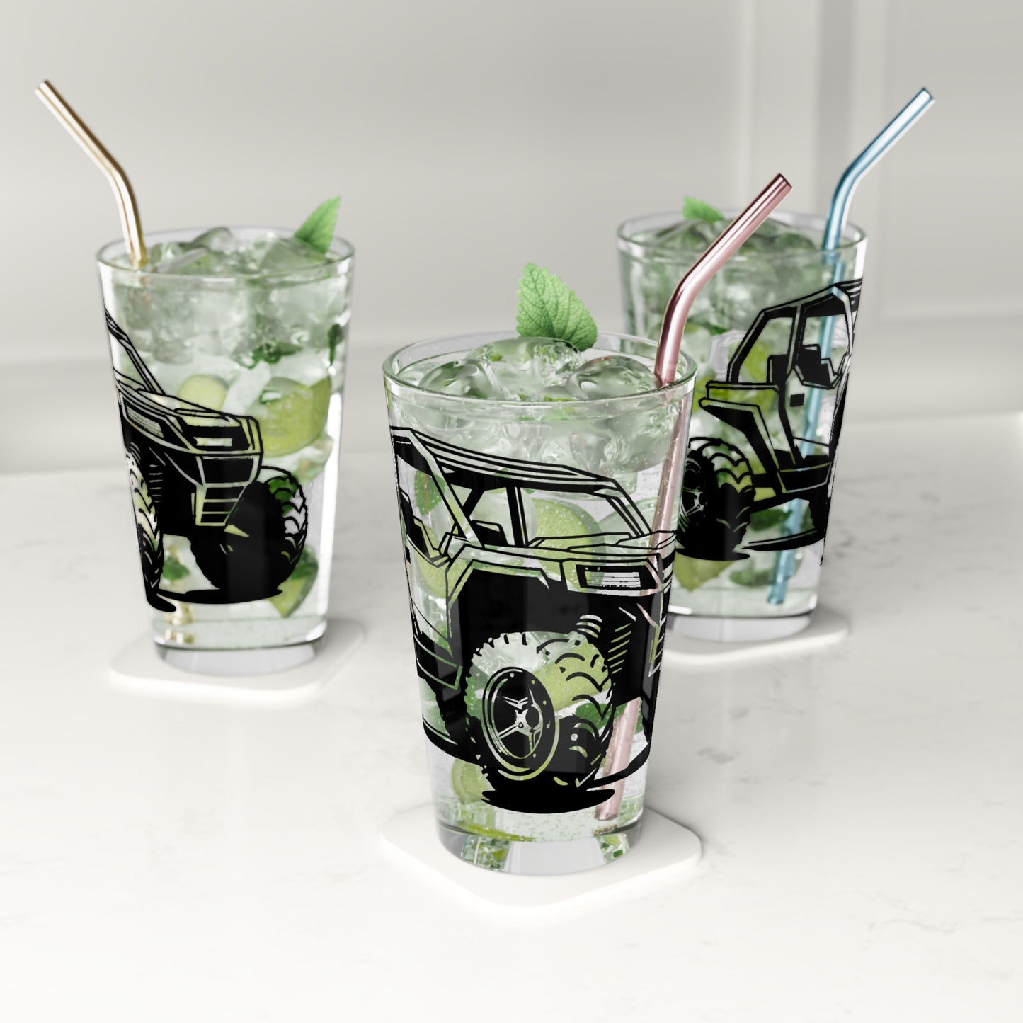Off The Beaten Path Side By Side  Drinking Glass