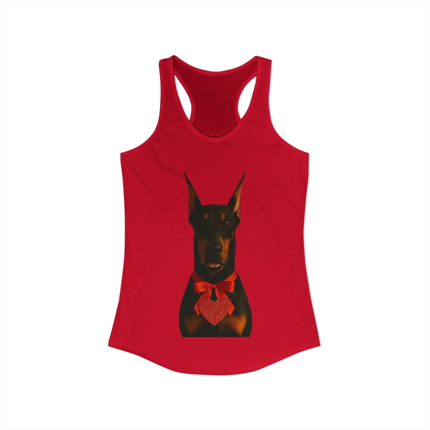 Cupid's Companion Doberman Women's Racerback Tank