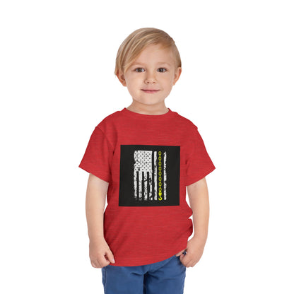 Thin Yellow Line Toddler Unisex Short Sleeve Crewneck Tee
