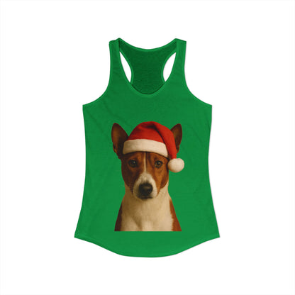 Santa Paws Basenji Women's Racerback Tank