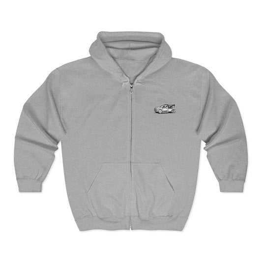 Wheel Lift Tow Truck Unisex Full Zip Hoodie