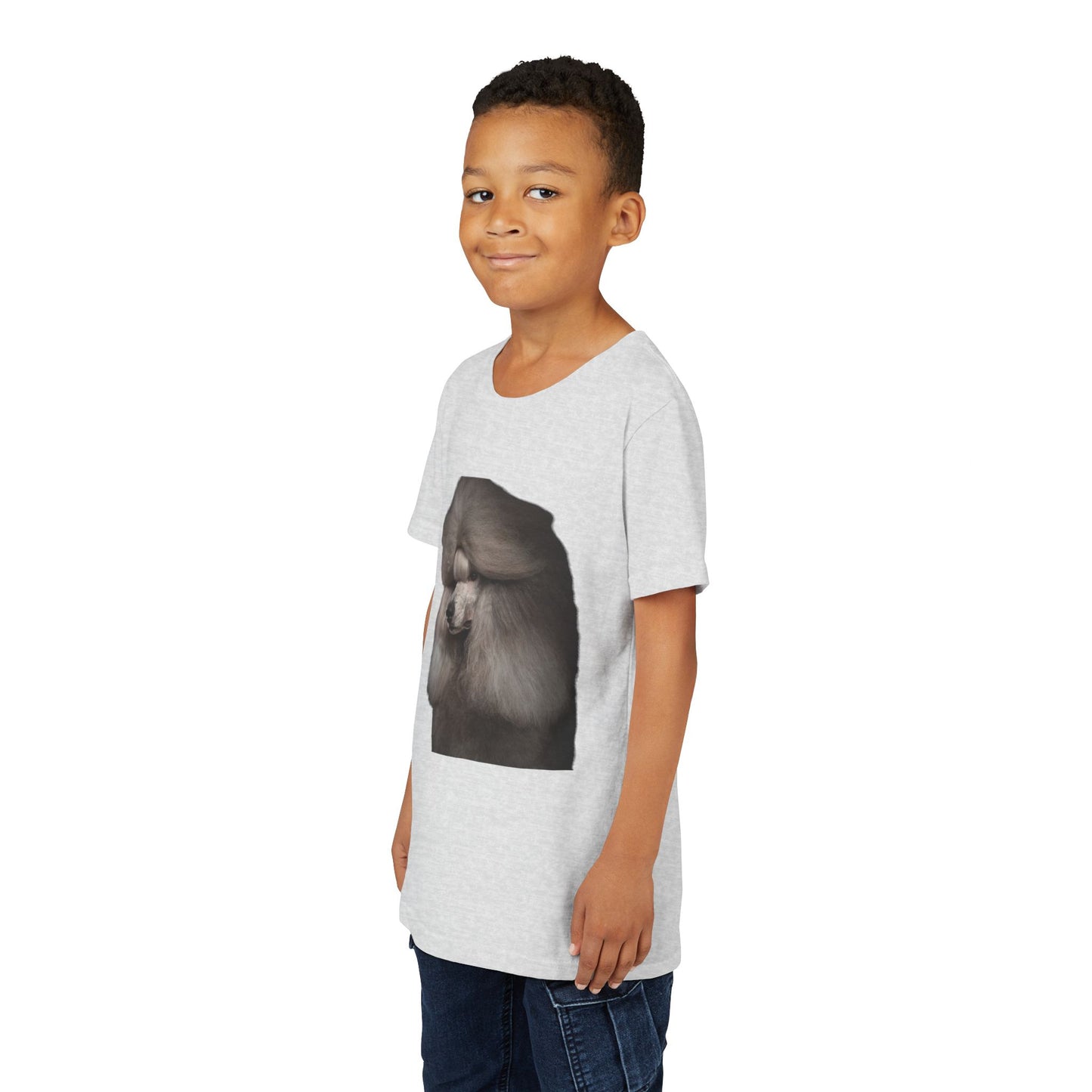 Poodle Head Youth Unisex Short Sleeve Crewneck Tee