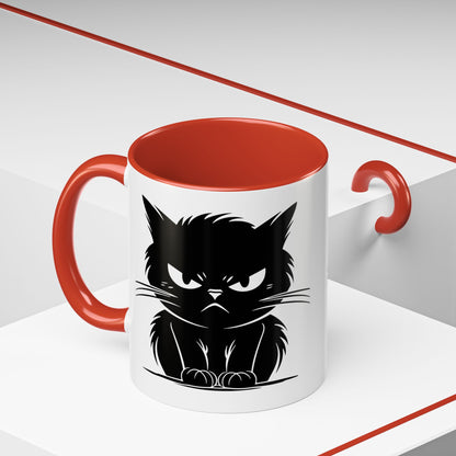 Angry Cat 2-Tone Coffee Mug