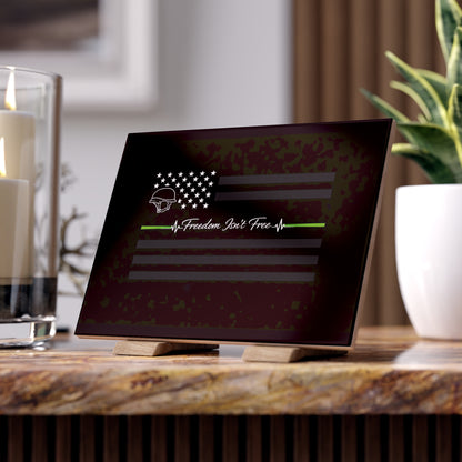 Thin Green Line Ceramic Photo Tile