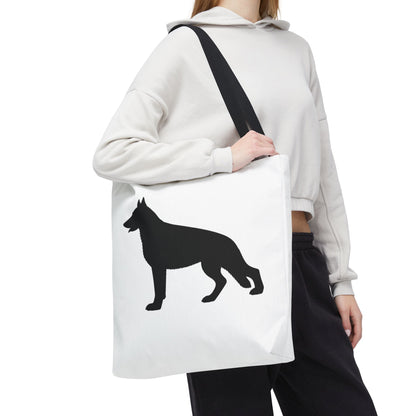 German Shepherd Silhouette Tote Bag