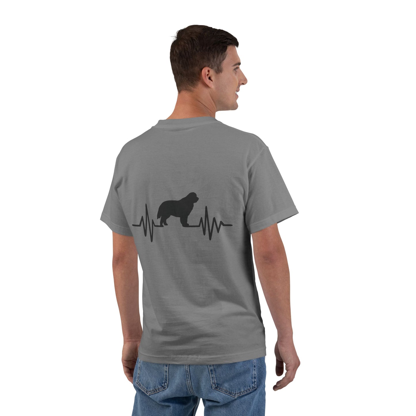 My Heart Beats For Newfies Men's Short-Sleeve Crewneck Tee