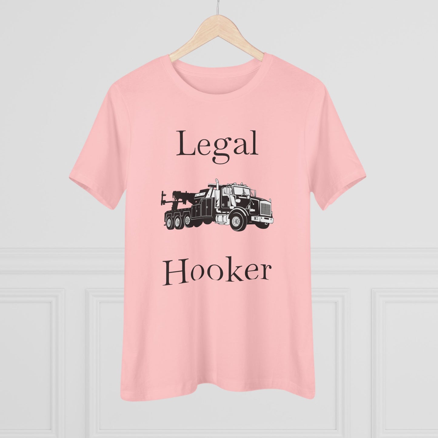 Legal H**ker Heavy Tow Truck Women's Short Sleeve Crewneck Tee