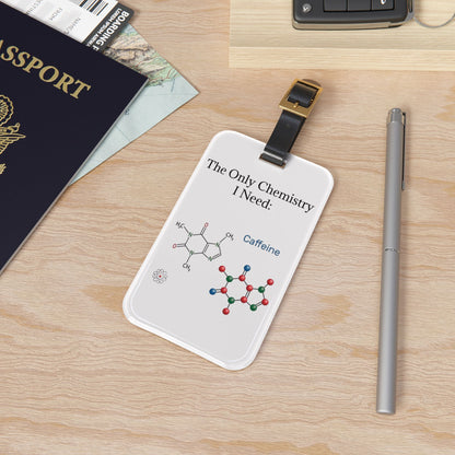 Chemistry Lesson Leather Strap Luggage Tag