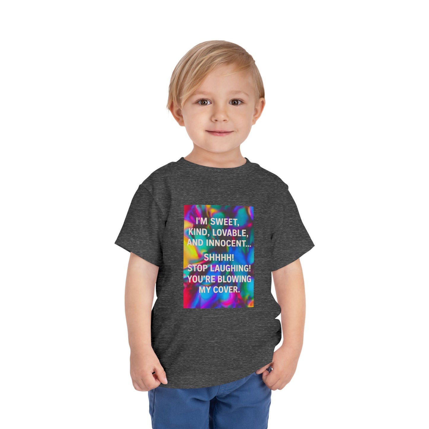 Blowing My Cover Toddler Unisex Short Sleeve Crewneck Tee