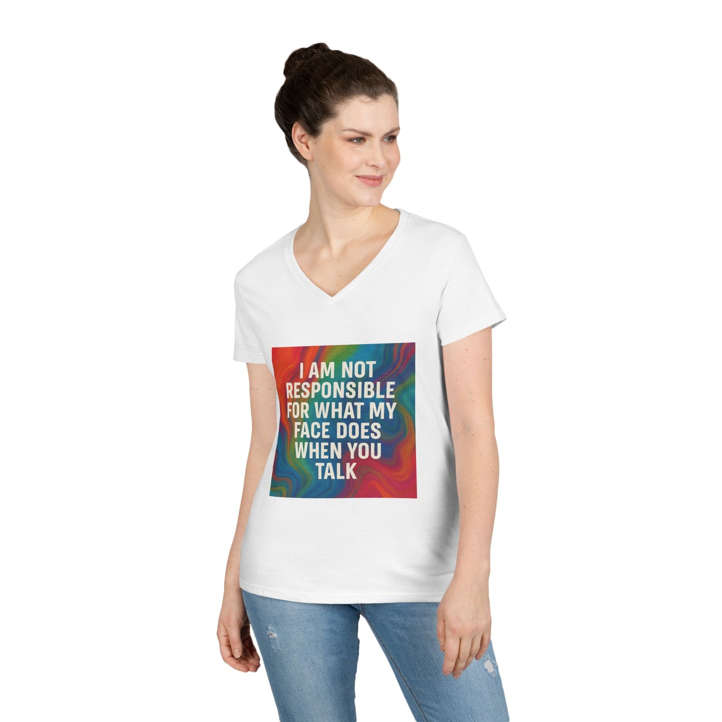 When You Talk Women's V-Neck T-Shirt