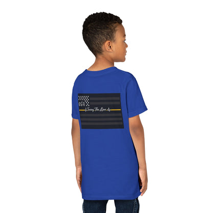 Thin Yellow Line Youth Unisex Short Sleeve Crewneck Tee
