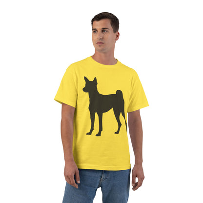Basenji Silhouette Men's Short-Sleeve Crewneck Tee