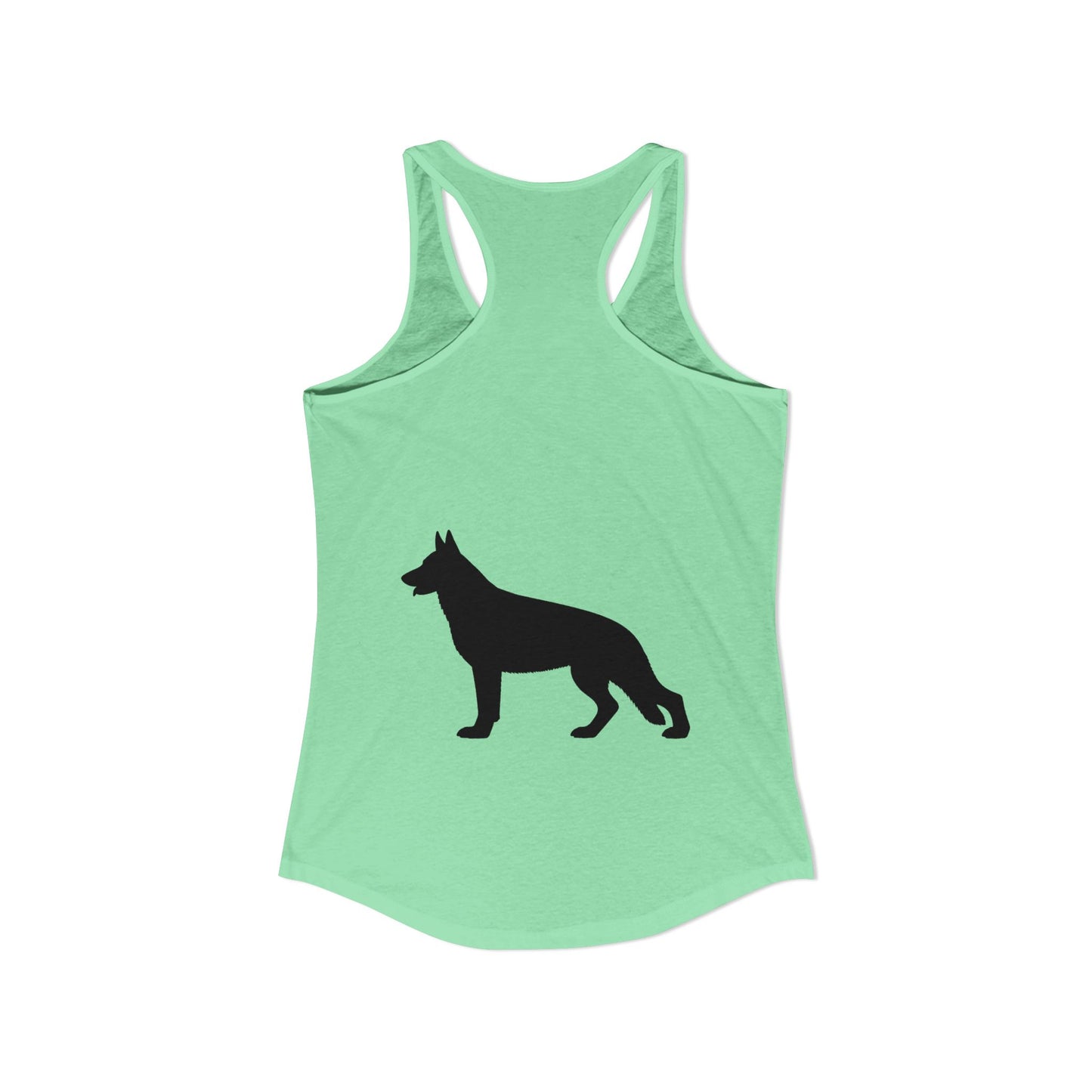 German Shepherd Silhouette Women's Racerback Tank