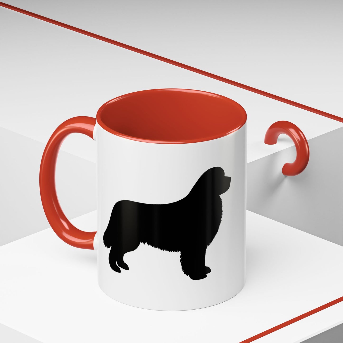 Newfie Silhouette 2-Tone Coffee Mug