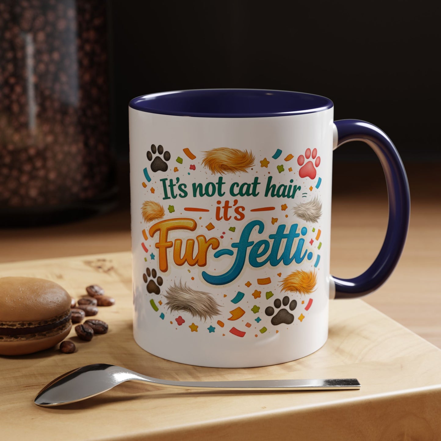 Fur-Fetti Cat 2-Tone Coffee Mug