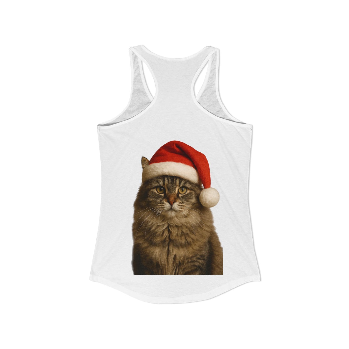 Santa Paws Cat Women's Racerback Tank