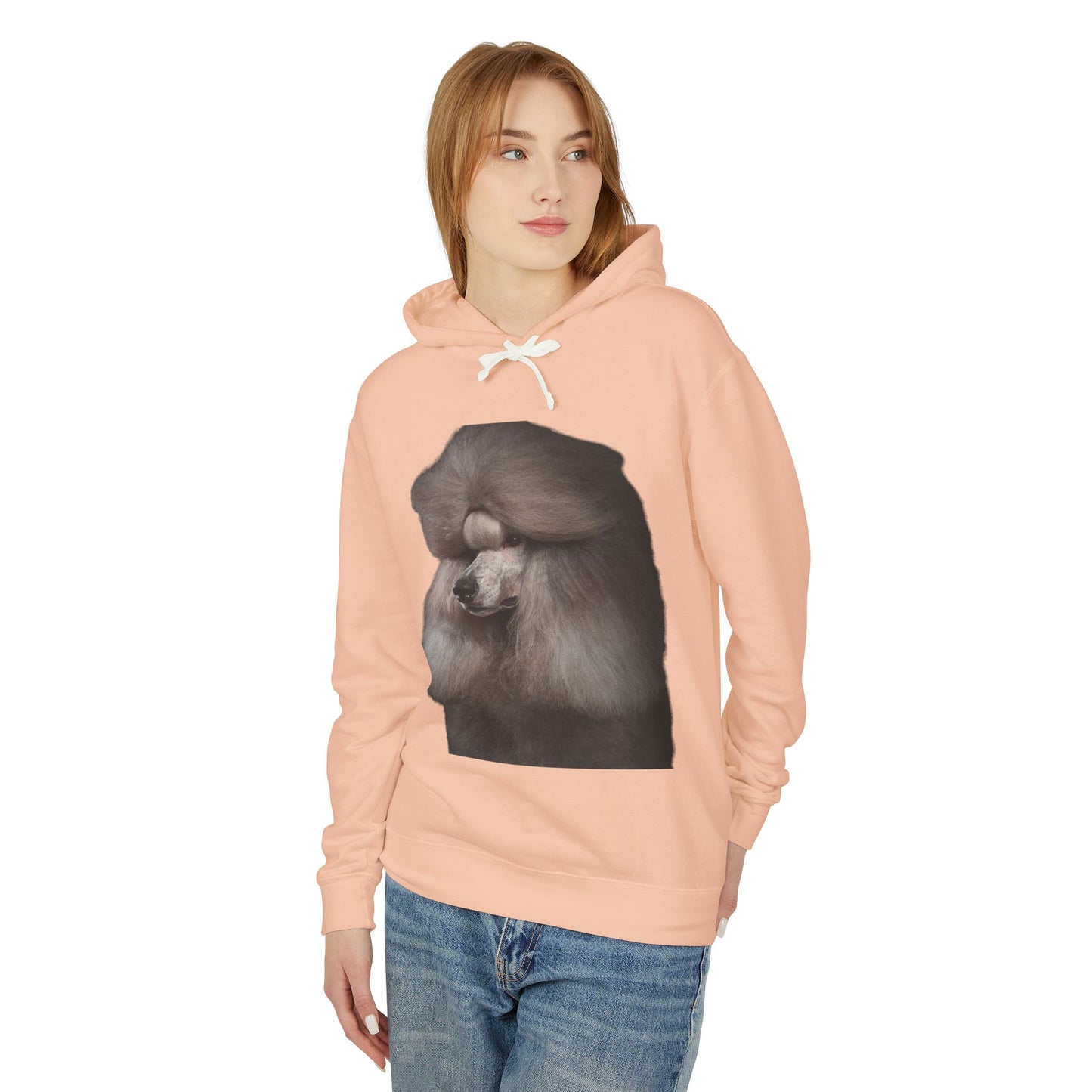 Poodle Head Unisex Lightweight Hoodie