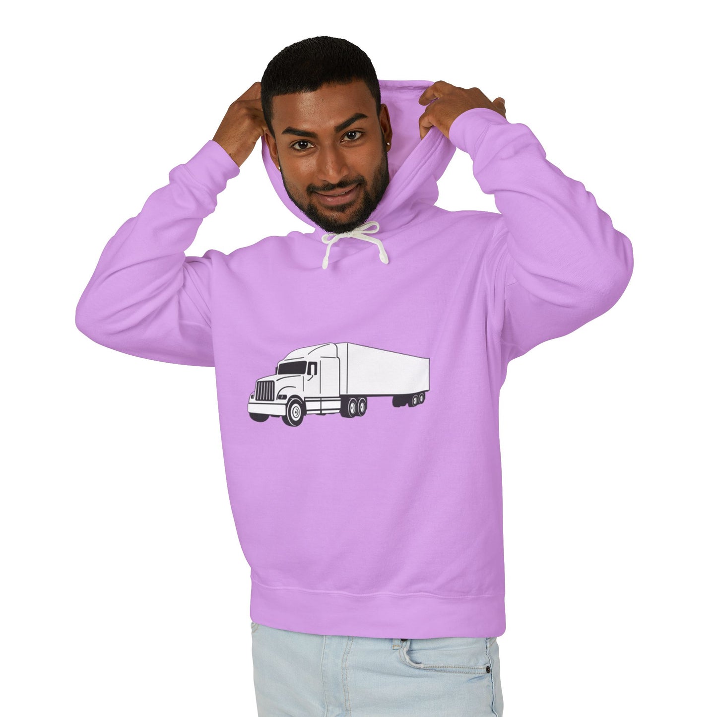 Semi Truck Unisex Lightweight Hoodie