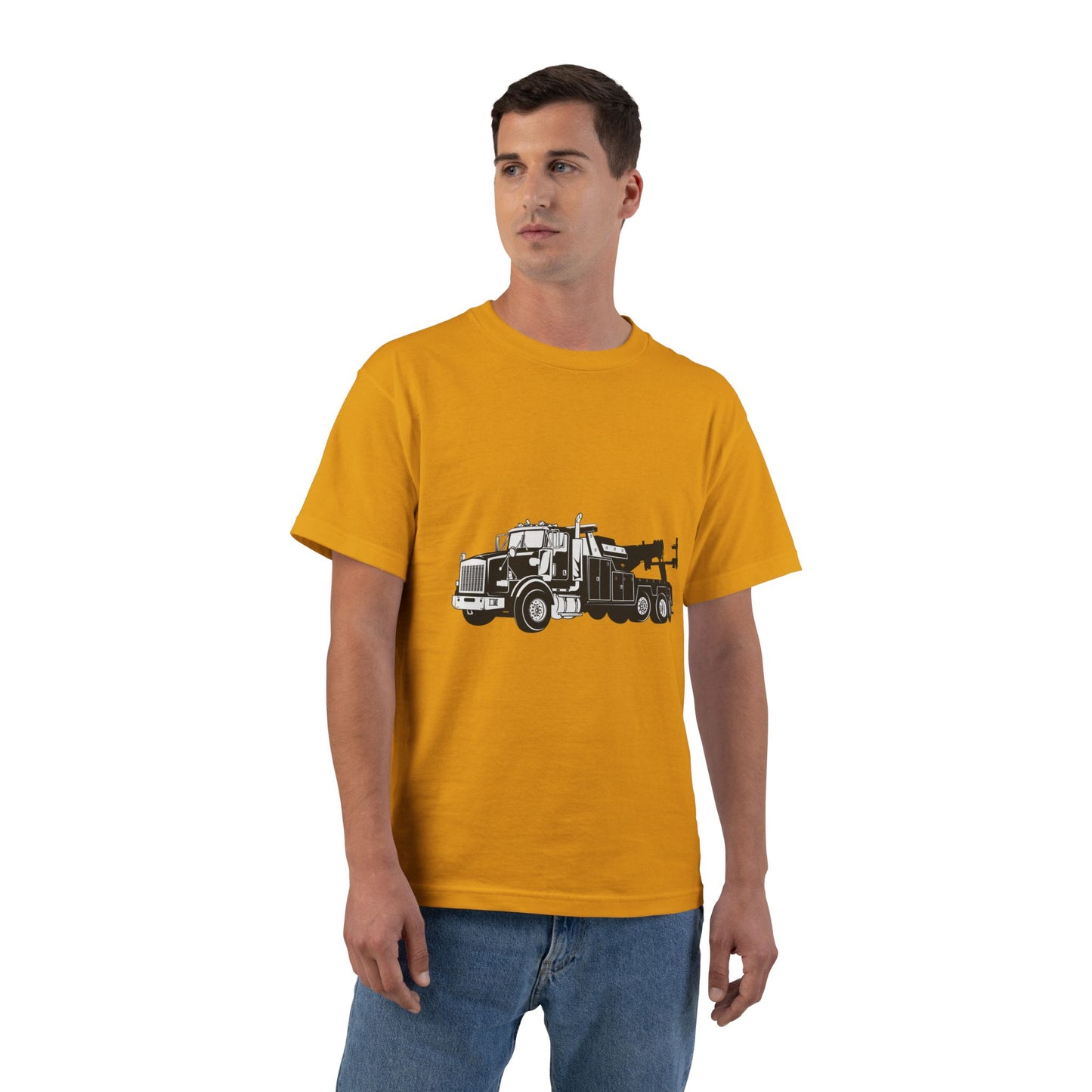 Heavy Tow Truck Men's Short-Sleeve Crewneck Tee