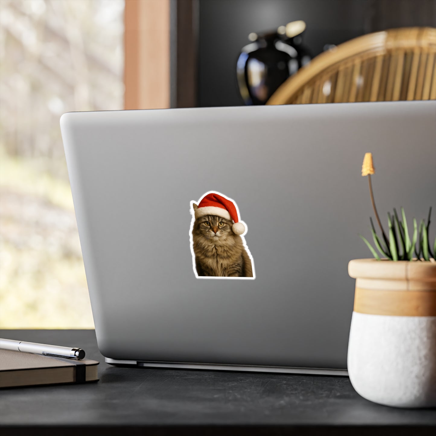 Santa Paws Cat Vinyl Decal