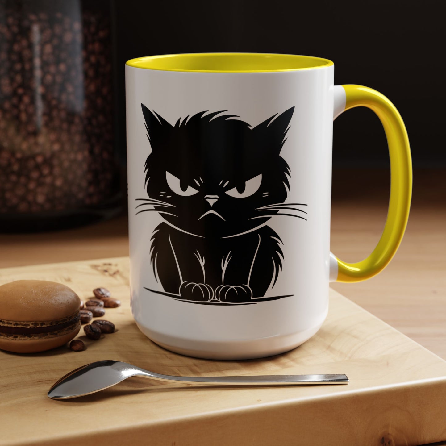 Angry Cat 2-Tone Coffee Mug