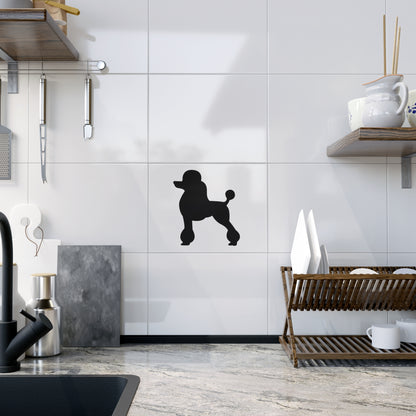 Poodle Silhouette Ceramic Photo Tile