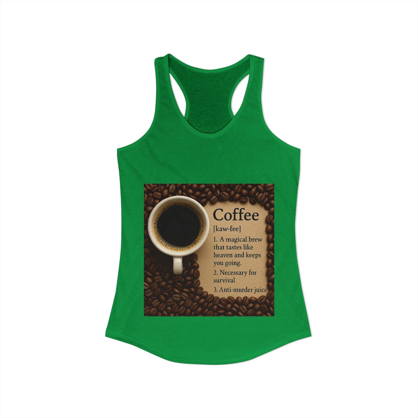 Coffee Definition Women's Racerback Tank