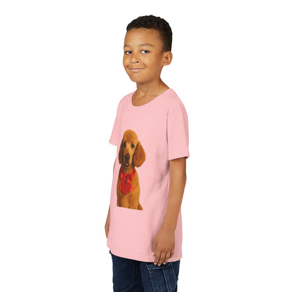 Cupid's Companion Poodle Youth Unisex Short Sleeve Crewneck Tee