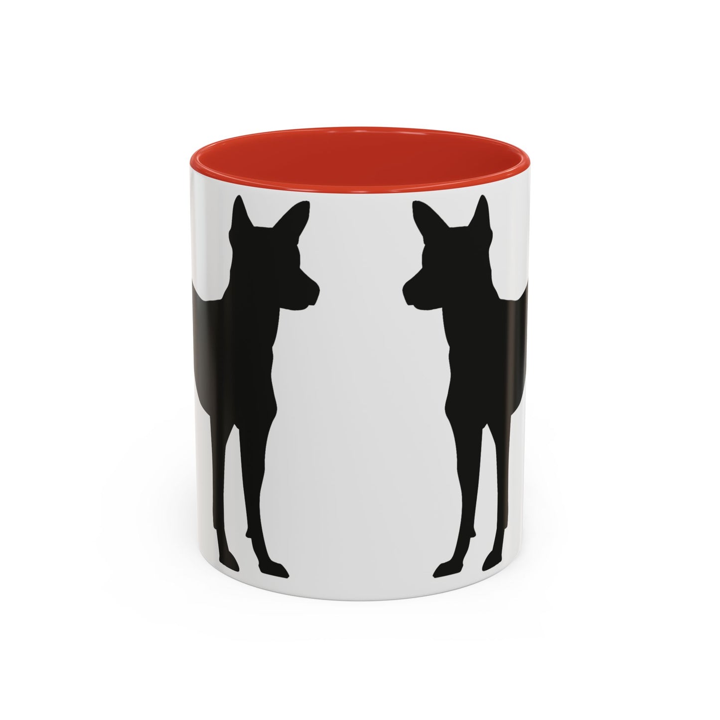 Basenji Silhouette 2-Tone Coffee Mug