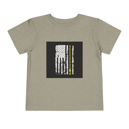 Thin Yellow Line Toddler Unisex Short Sleeve Crewneck Tee