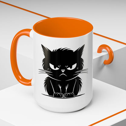Angry Cat 2-Tone Coffee Mug