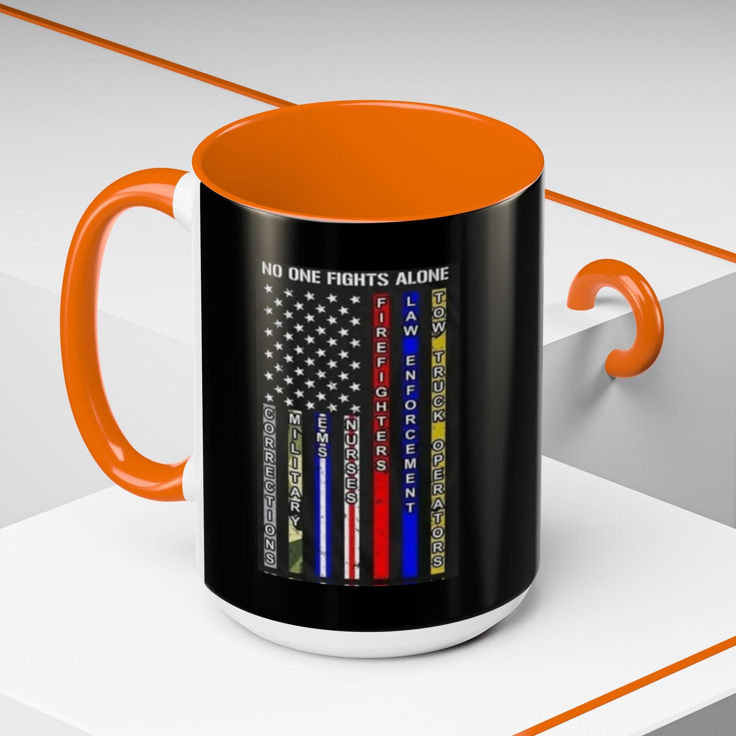 No One Fights Alone 2-Tone Coffee Mug