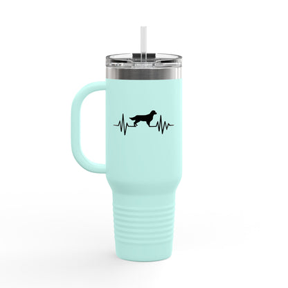 My Heart Beats For Goldens Insulated Travel Mug