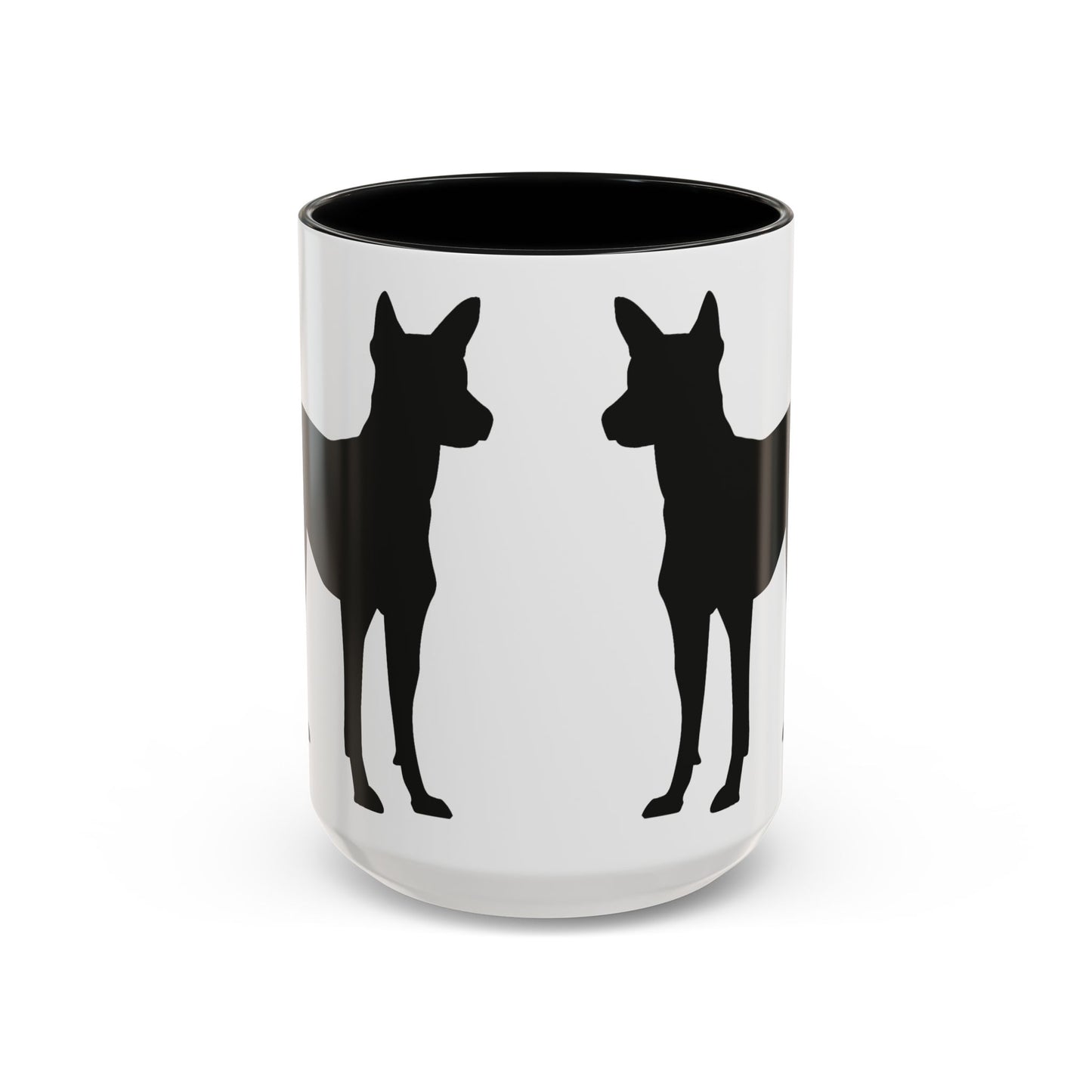 Basenji Silhouette 2-Tone Coffee Mug