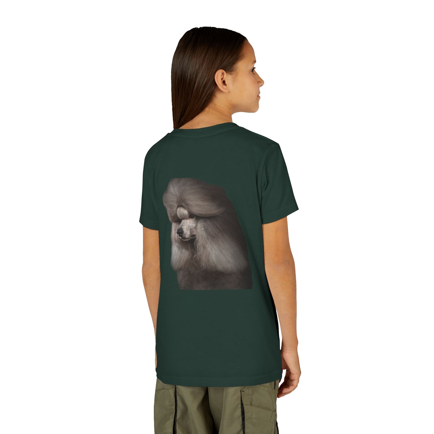 Poodle Head Youth Unisex Short Sleeve Crewneck Tee