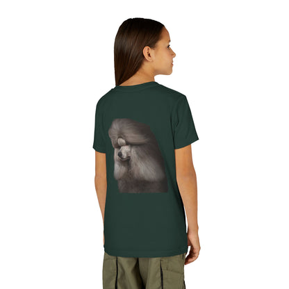 Poodle Head Youth Unisex Short Sleeve Crewneck Tee