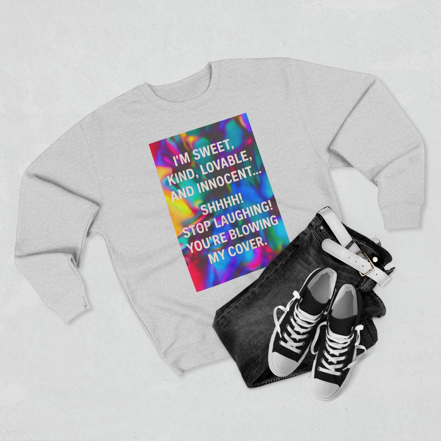 Blowing My Cover Unisex Crewneck Sweatshirt