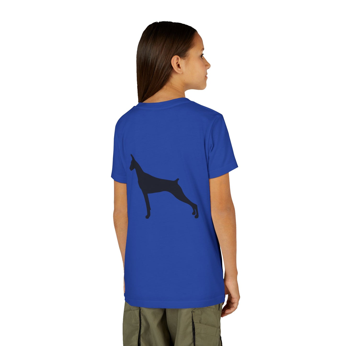 Doberman Head Youth Unisex Short Sleeve Crewneck Tee