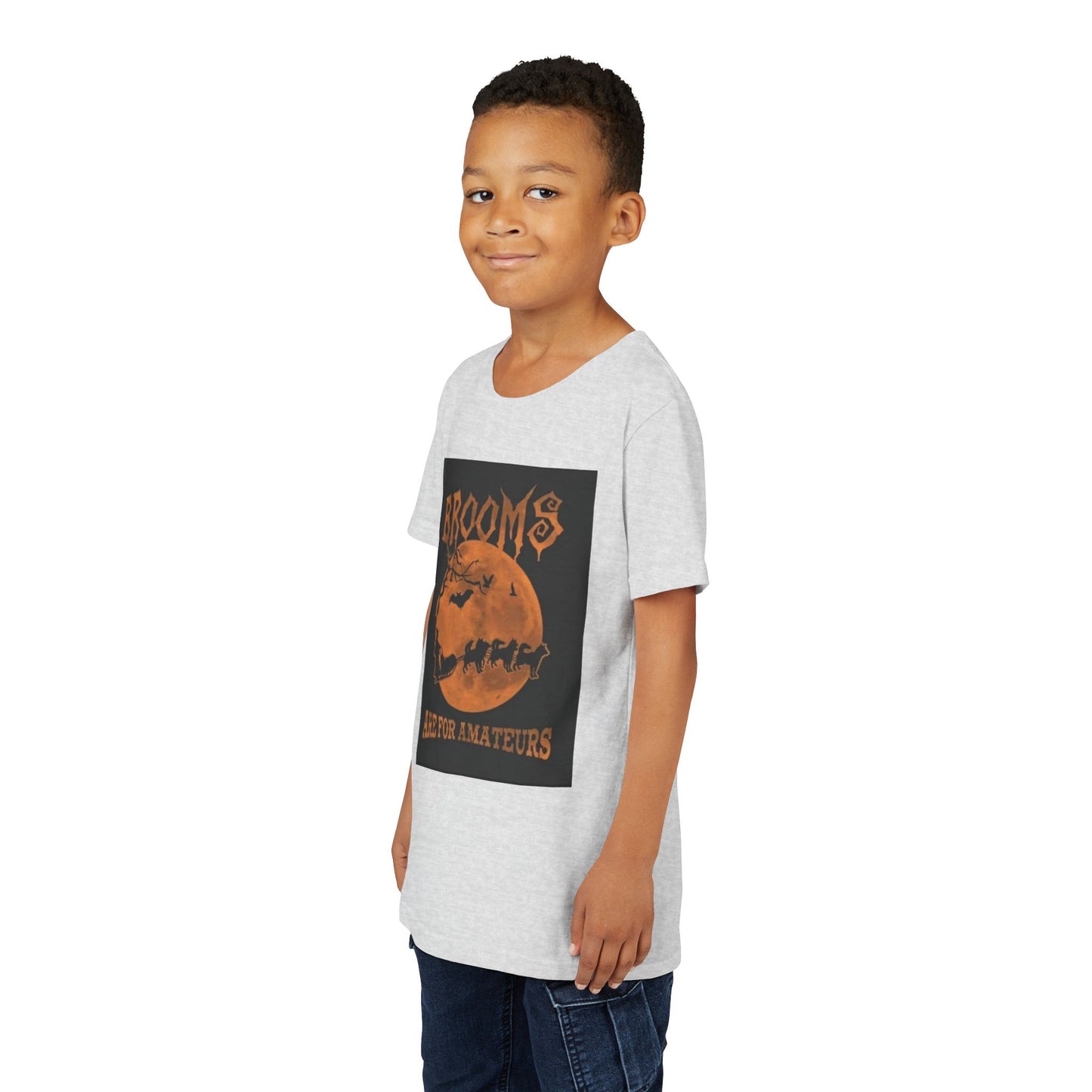 Brooms Are For Amateurs Youth Unisex Short Sleeve Crewneck Tee