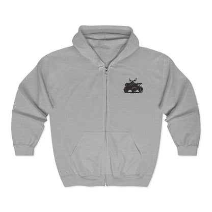 Off The Beaten Path Quad Unisex Full Zip Hoodie