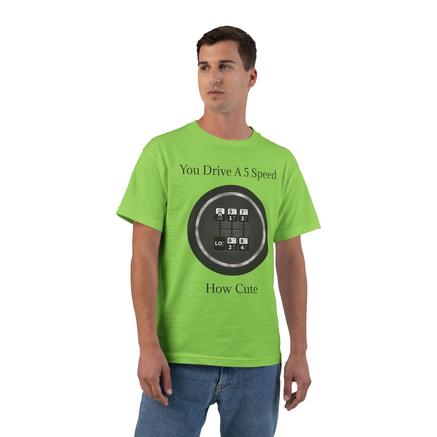 5 Speed How Cute Men's Short-Sleeve Crewneck Tee