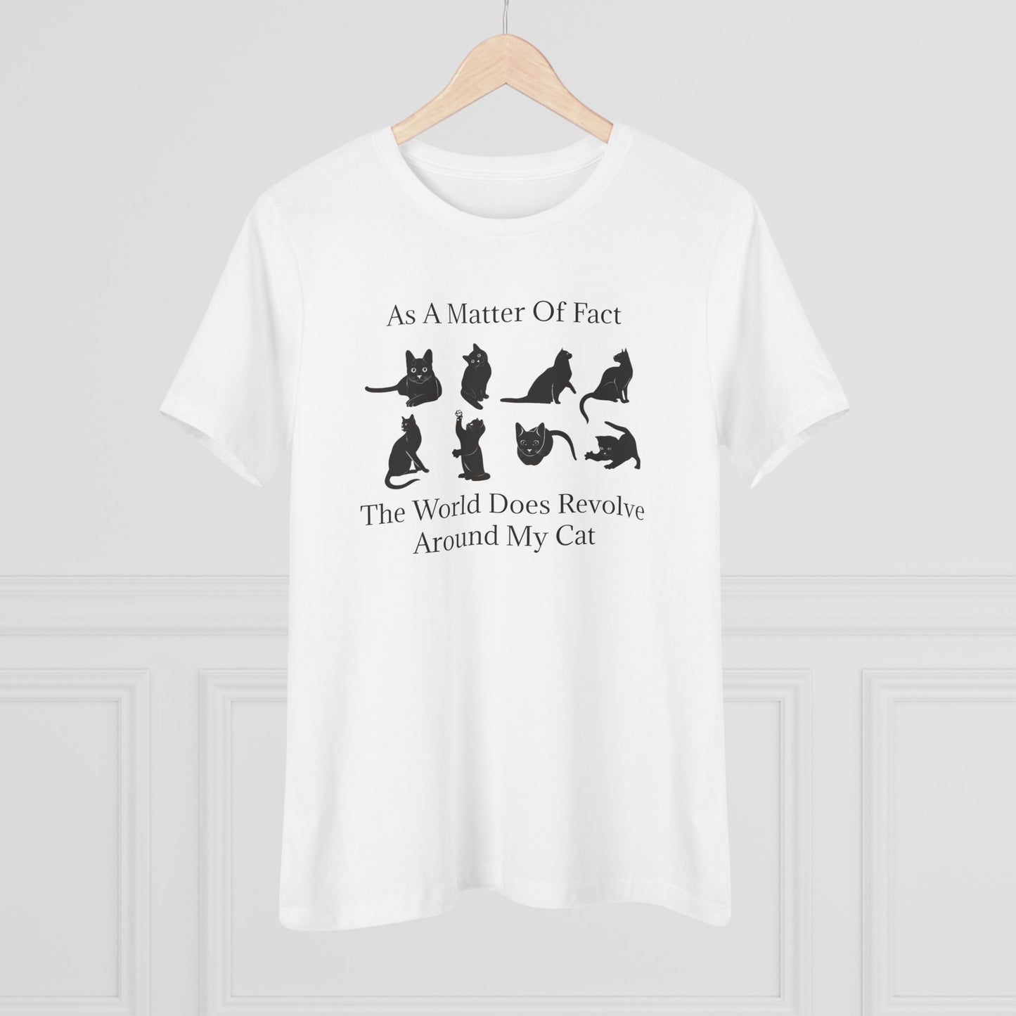 Matter Of Fact Cat Women's Short Sleeve Crewneck Tee