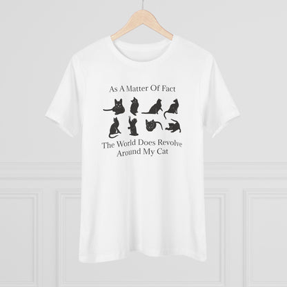 Matter Of Fact Cat Women's Short Sleeve Crewneck Tee