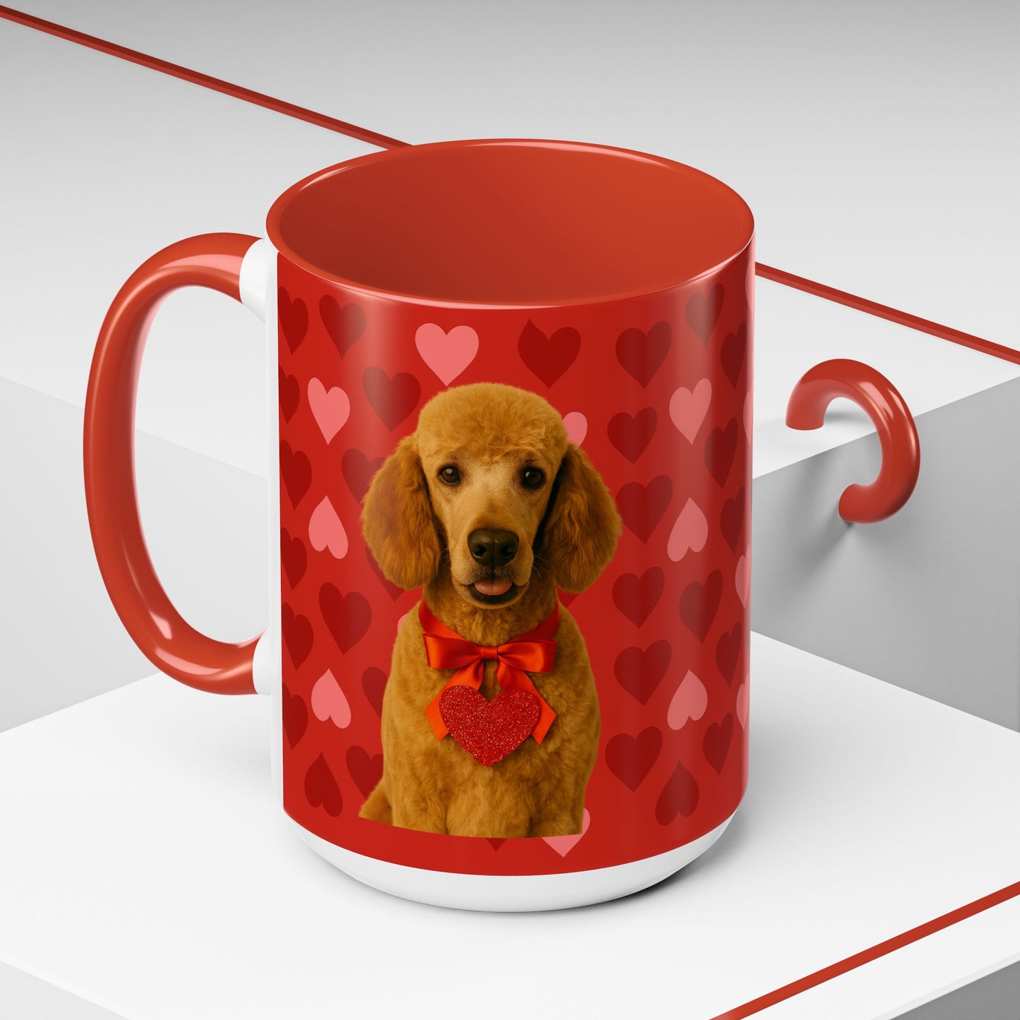 Cupid's Companion Poodle 2-Tone Coffee Mug