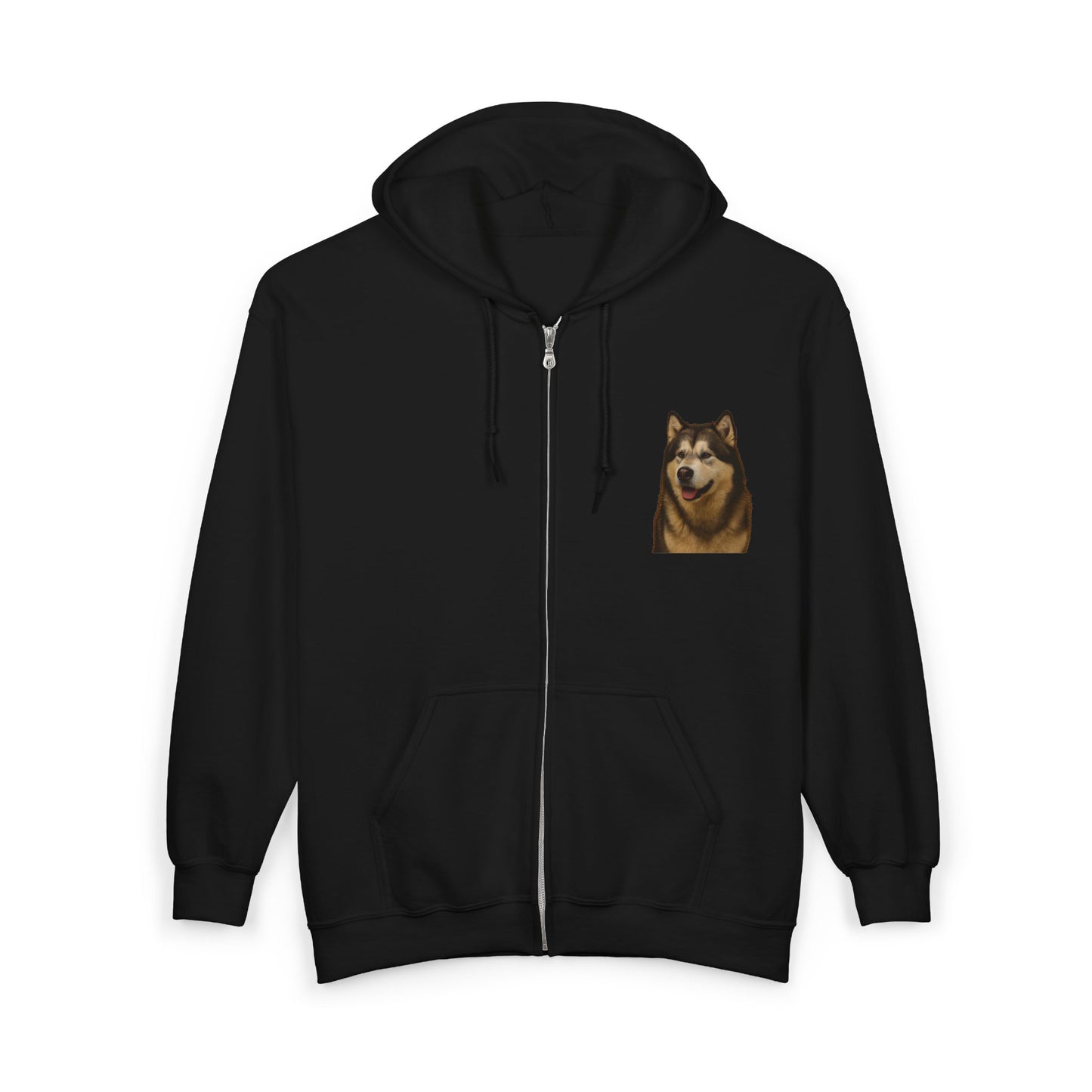 Malamute Head Unisex Full Zip Hoodie