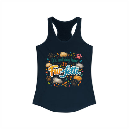 Fur-Fetti Dog Women's Racerback Tank