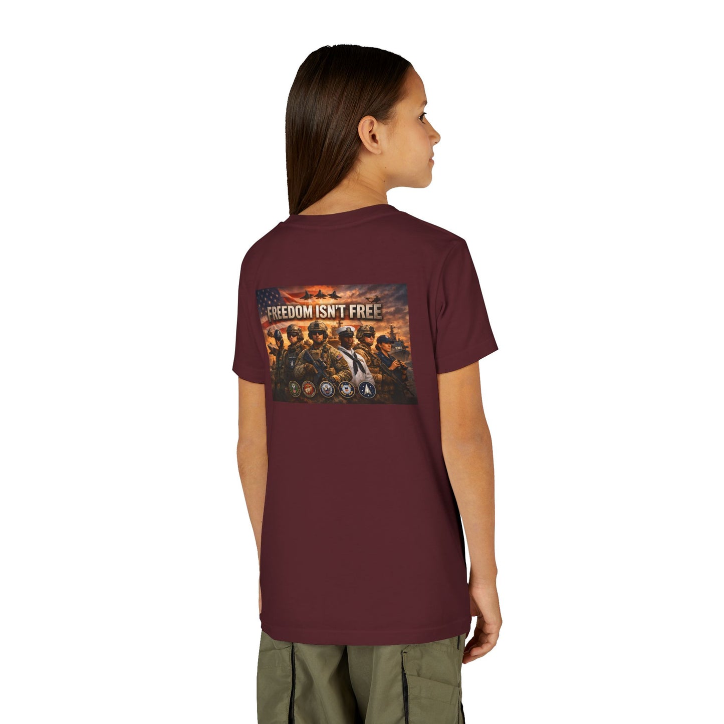 Freedom Isn't Free Youth Unisex Short Sleeve Crewneck Tee