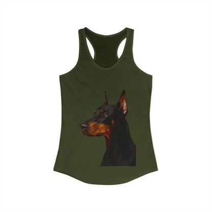 Doberman Head Women's Racerback Tank